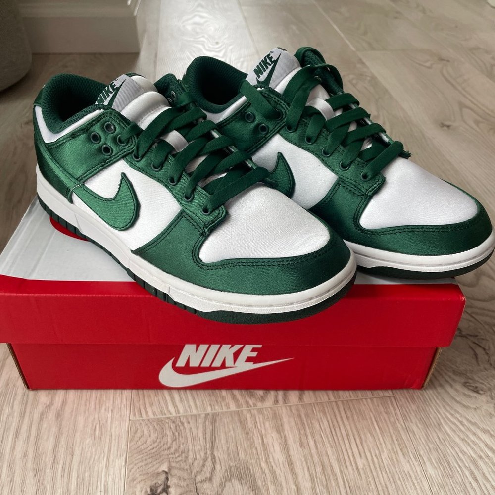 NEW - Nike Dunk Low Michigan State Satin Women's Size 6.5W